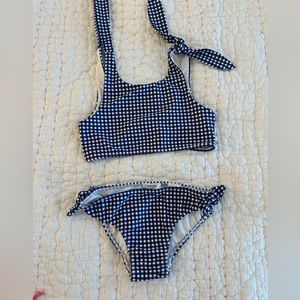 Minnow Swim size 7/8 Americana gingham bikini
